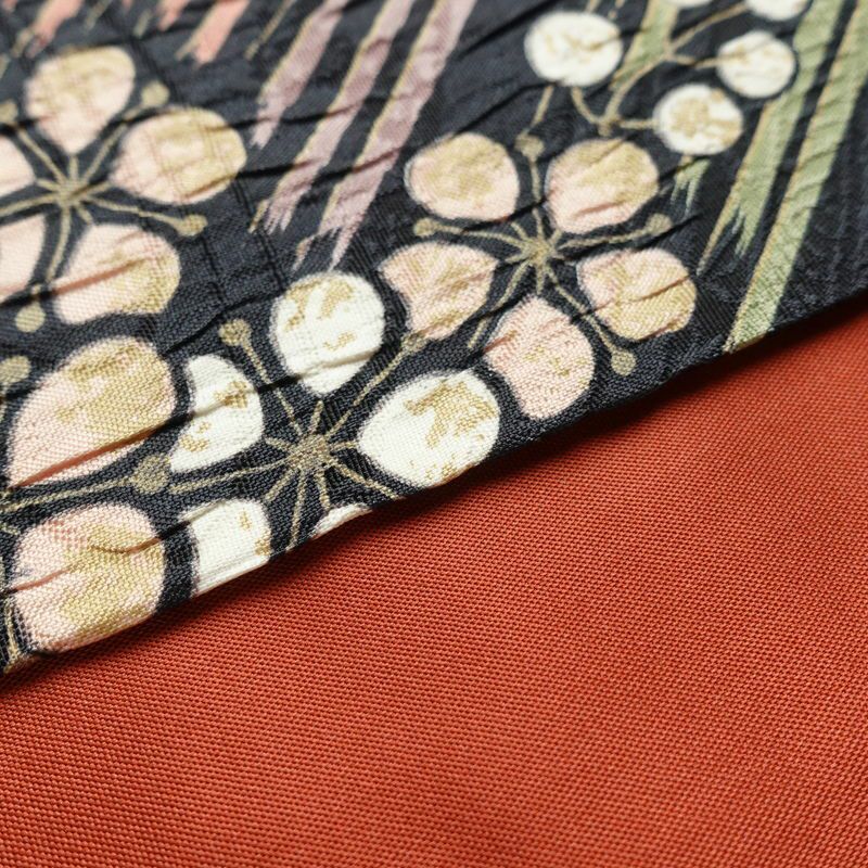 袋帯 全通柄 良品 フォーマル用 正絹 流水・波柄 帯 花柄 多色使い_画像14