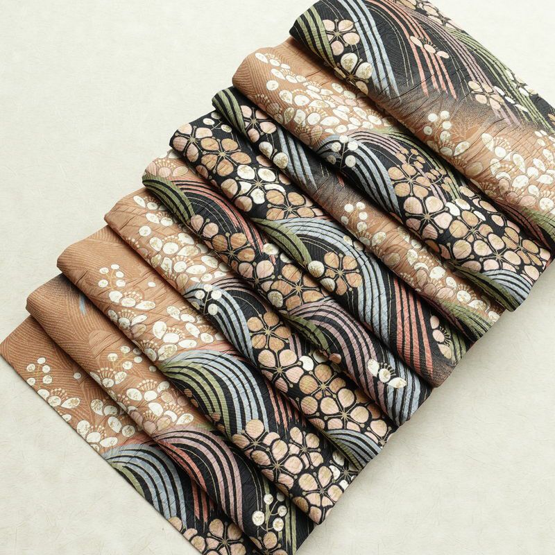 袋帯 全通柄 良品 フォーマル用 正絹 流水・波柄 帯 花柄 多色使い_画像19