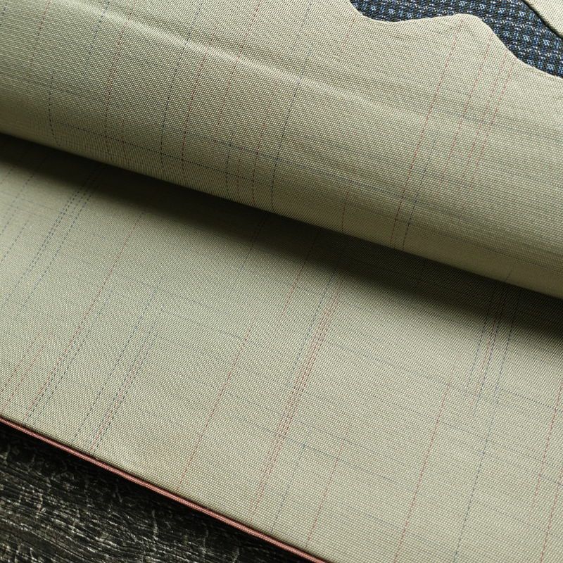 袋帯 太鼓柄 一般用 正絹 幾何学柄・抽象柄 刺繍 帯 グレー_画像8