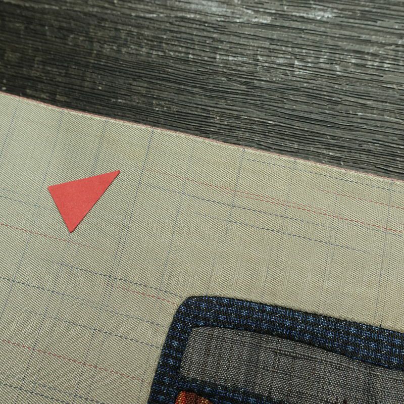 袋帯 太鼓柄 一般用 正絹 幾何学柄・抽象柄 刺繍 帯 グレー_画像17