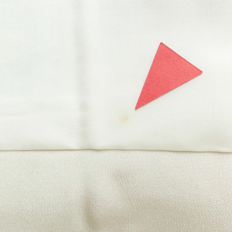 小紋 縮緬 総柄 正絹 花柄 袷仕立て 身丈166cm 裄丈65.5cm 一部しつけ糸付き 着物 クリーム_画像20