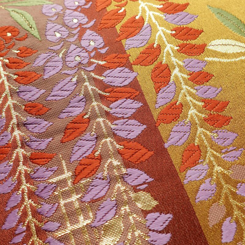 袋帯 六通柄 良品 フォーマル用 正絹 古典柄 箔 金糸 帯_画像3