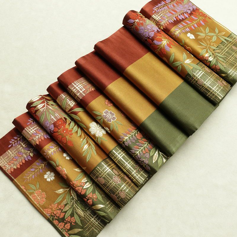 袋帯 六通柄 良品 フォーマル用 正絹 古典柄 箔 金糸 帯_画像19