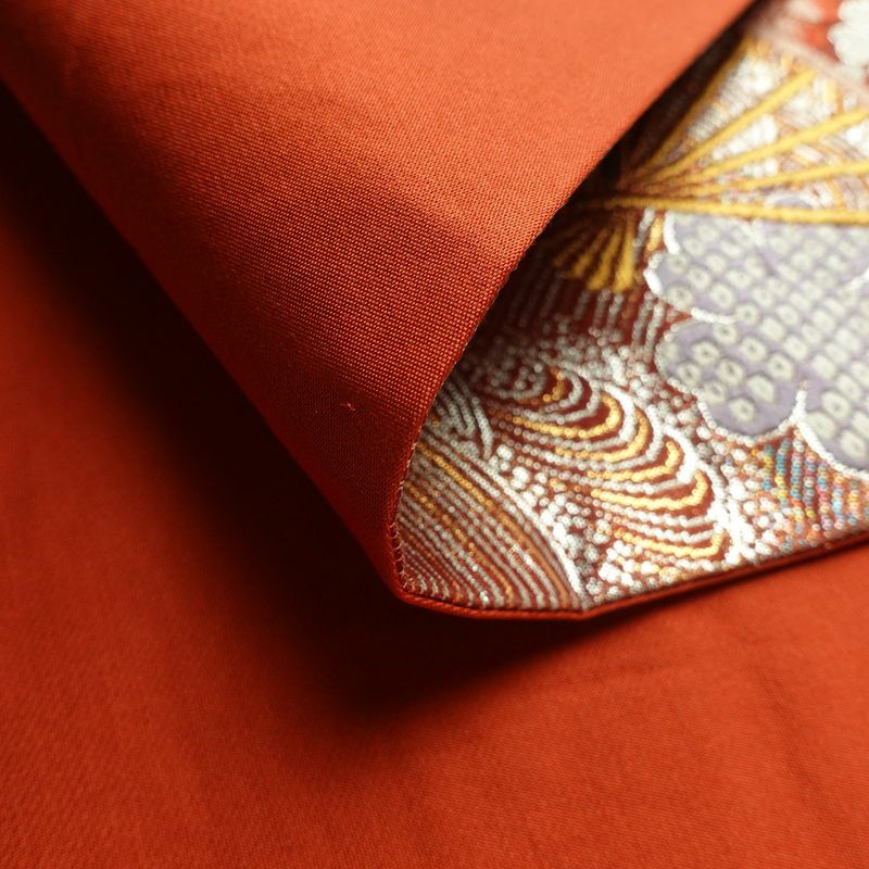 袋帯 全通柄 フォーマル用 正絹 古典柄 箔 金糸 扇子 帯 ベージュ_画像10