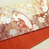 袋帯 全通柄 フォーマル用 正絹 古典柄 箔 金糸 扇子 帯 ベージュ_画像11