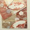 袋帯 全通柄 フォーマル用 正絹 古典柄 箔 金糸 扇子 帯 ベージュ_画像13