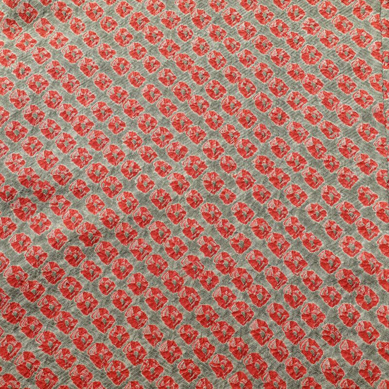 小紋 良品 絞り 総絞り 正絹 古典柄 袷仕立て 身丈164cm 裄丈67.5cm 一部しつけ糸付き 着物 緑・うぐいす色_画像6