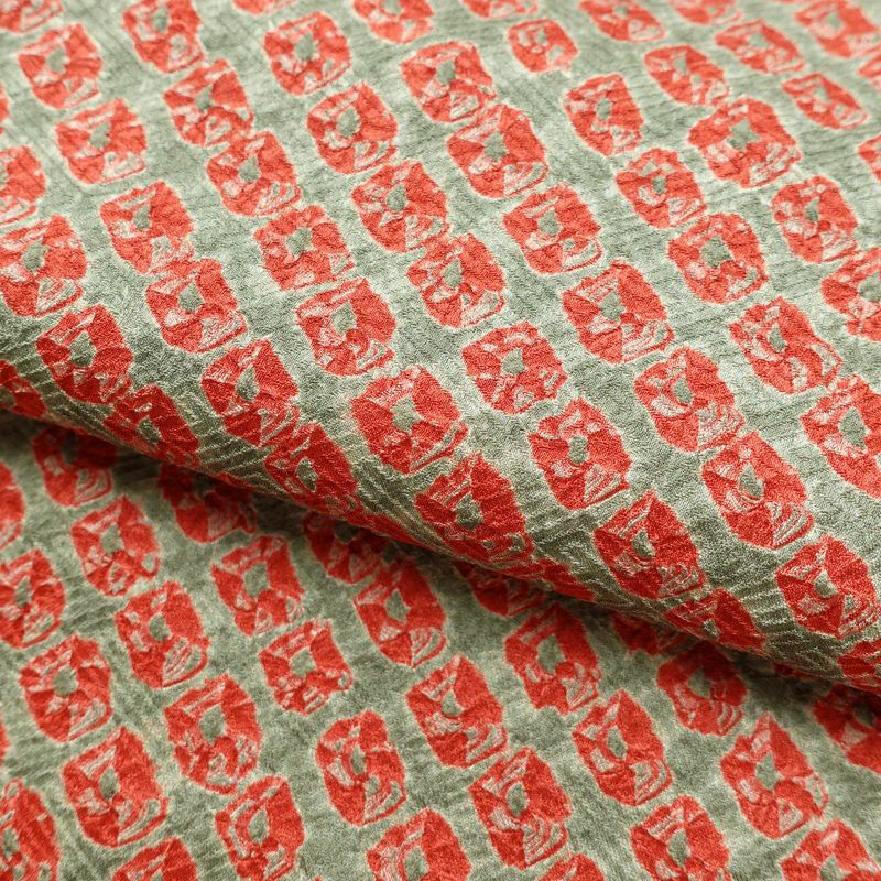 小紋 良品 絞り 総絞り 正絹 古典柄 袷仕立て 身丈164cm 裄丈67.5cm 一部しつけ糸付き 着物 緑・うぐいす色_画像20