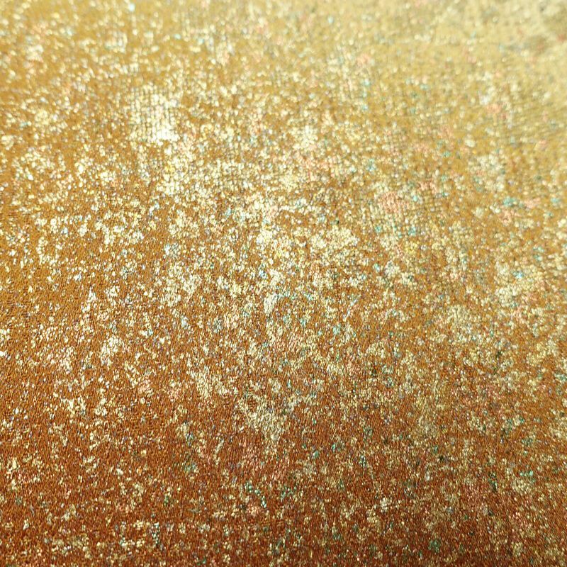 付け下げ 良品 正絹 袷仕立て 身丈158.5cm 裄丈66cm 箔 金彩 着物 黄・黄土色_画像11