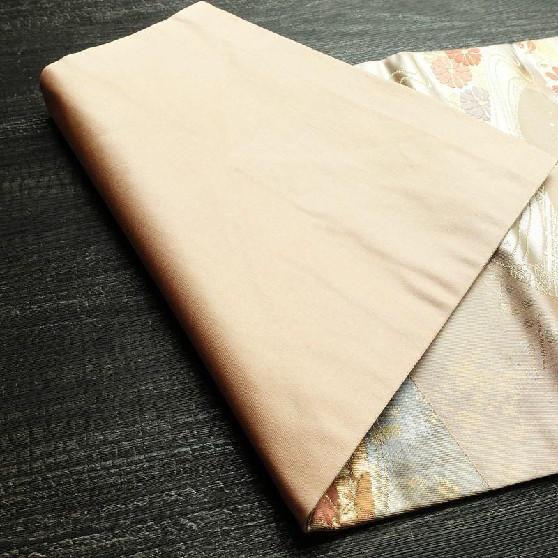 名古屋帯 六通柄 良品 正絹 古典柄 名古屋仕立て 箔 帯 ピンク_画像9