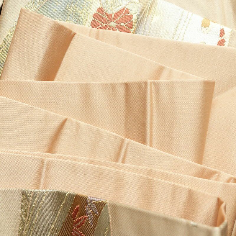 名古屋帯 六通柄 良品 正絹 古典柄 名古屋仕立て 箔 帯 ピンク_画像18