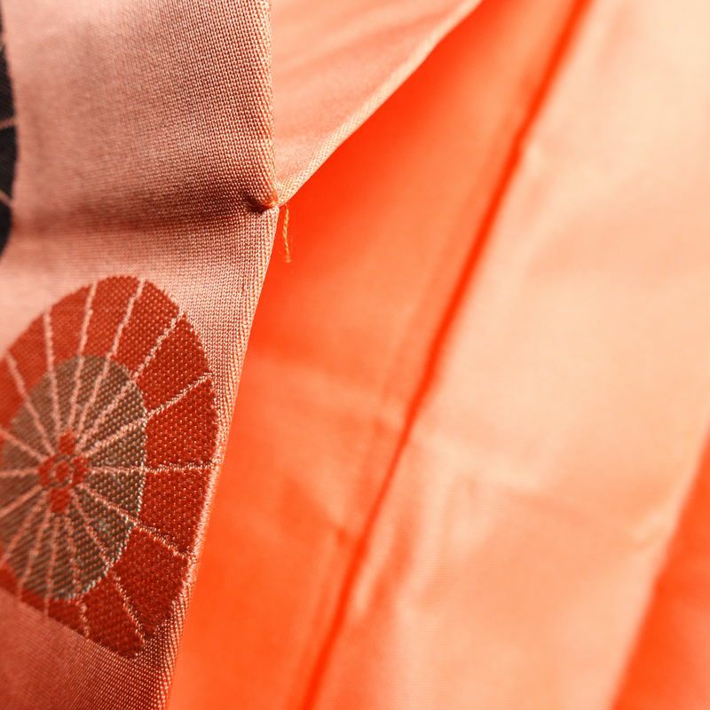 名古屋帯 六通柄 良品 正絹 古典柄 名古屋仕立て 帯 サーモンピンク ピンク_画像21