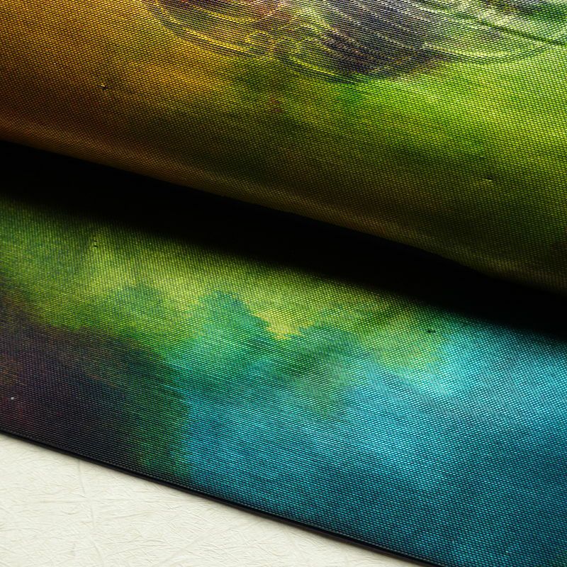 名古屋帯 太鼓柄 正絹 風景柄 名古屋仕立て 金糸 帯 青・紺_画像8