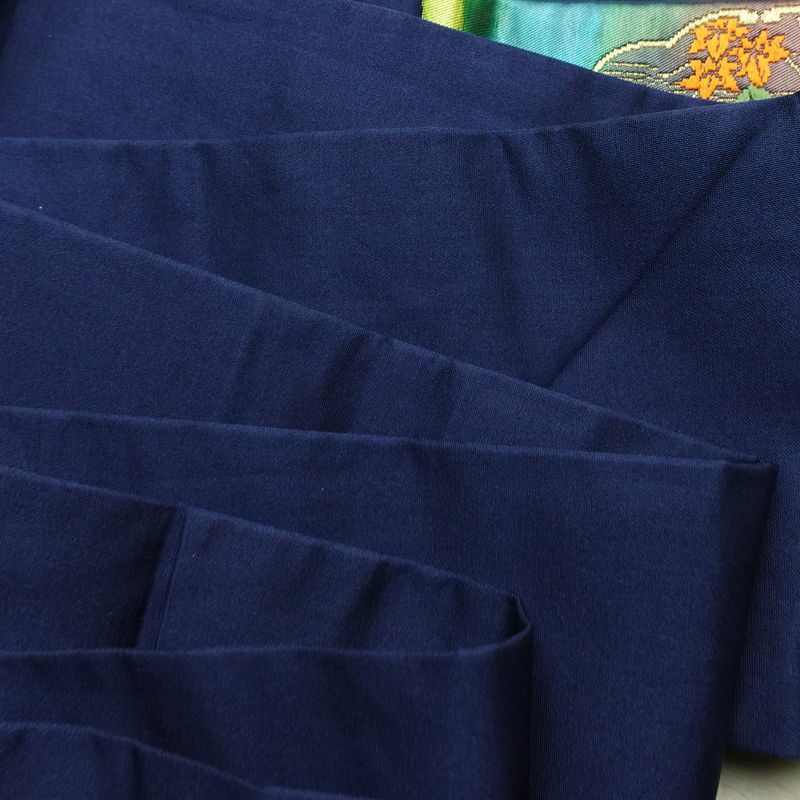 名古屋帯 太鼓柄 正絹 風景柄 名古屋仕立て 金糸 帯 青・紺_画像18