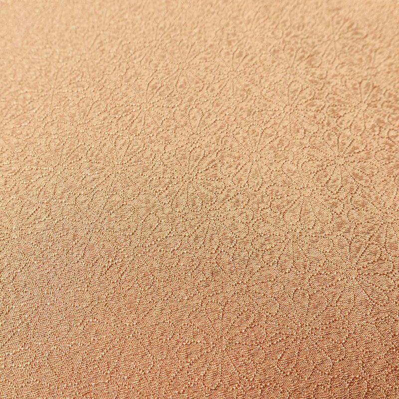 色無地 良品 一つ紋付き 正絹 花柄 袷仕立て 身丈158cm 裄丈64cm 一部しつけ糸付き フォーマル 着物 茶_画像7