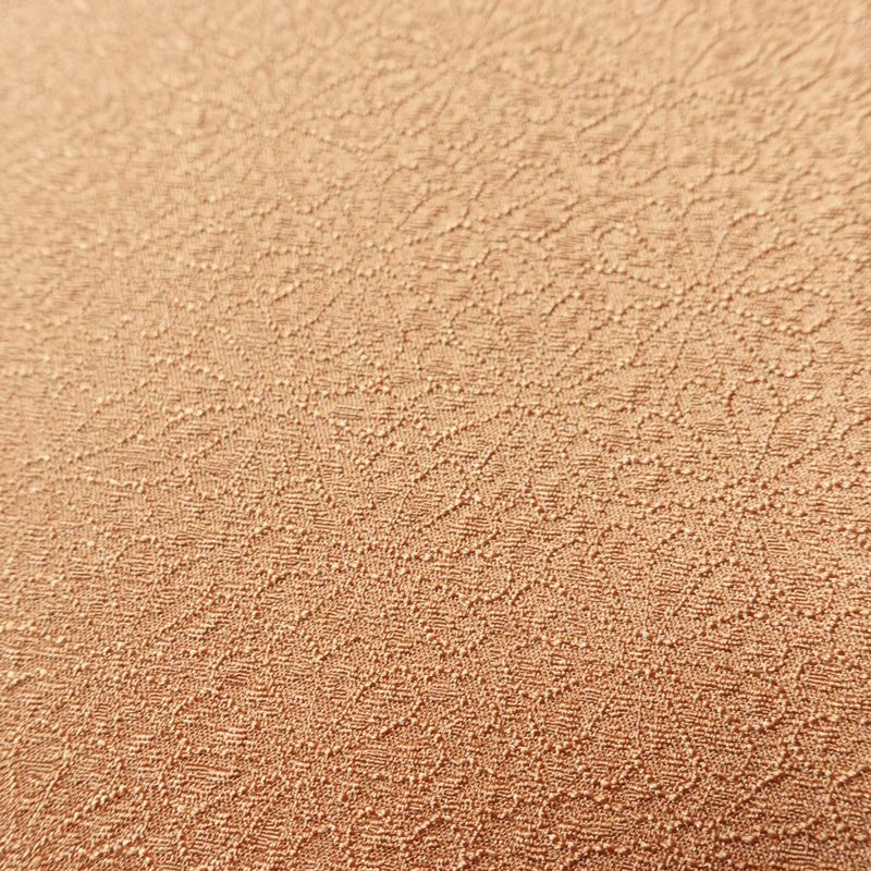 色無地 良品 一つ紋付き 正絹 花柄 袷仕立て 身丈158cm 裄丈64cm 一部しつけ糸付き フォーマル 着物 茶_画像8