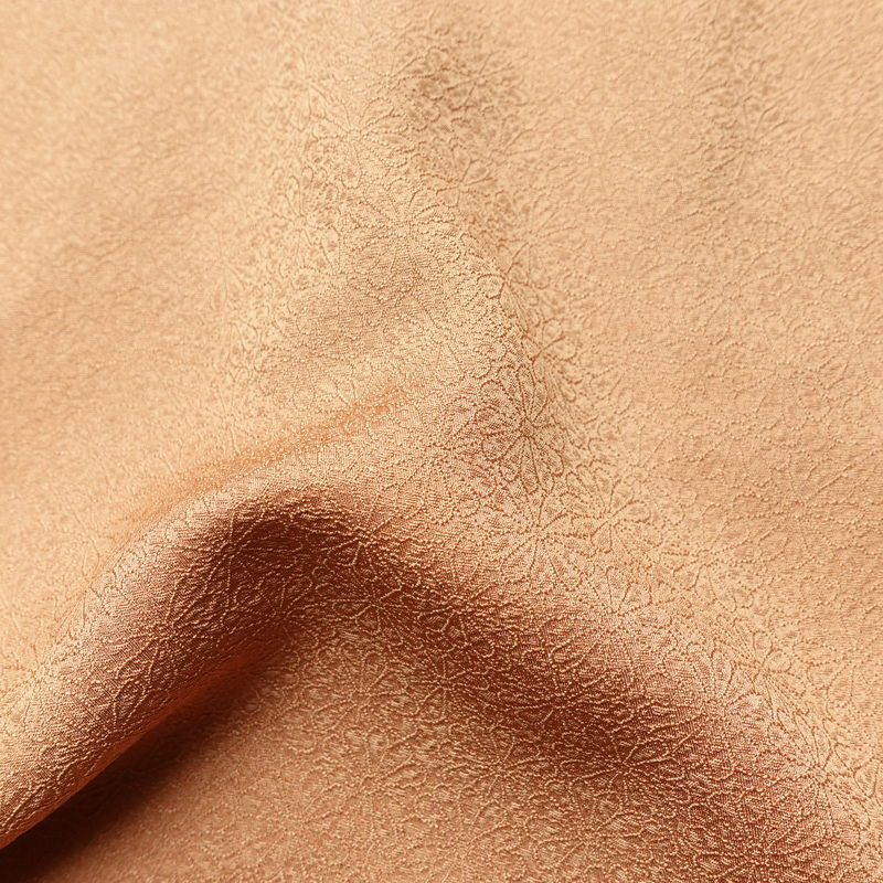 色無地 良品 一つ紋付き 正絹 花柄 袷仕立て 身丈158cm 裄丈64cm 一部しつけ糸付き フォーマル 着物 茶_画像21