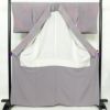 小紋 良品 斉藤三才 落款入り 縮緬 正絹 その他の柄 袷仕立て 身丈166cm 裄丈67cm 着物 紫・藤色_画像3