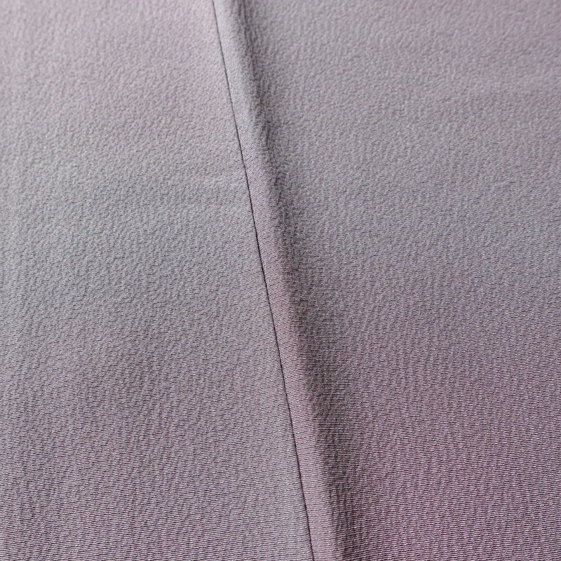 小紋 良品 斉藤三才 落款入り 縮緬 正絹 その他の柄 袷仕立て 身丈166cm 裄丈67cm 着物 紫・藤色_画像10