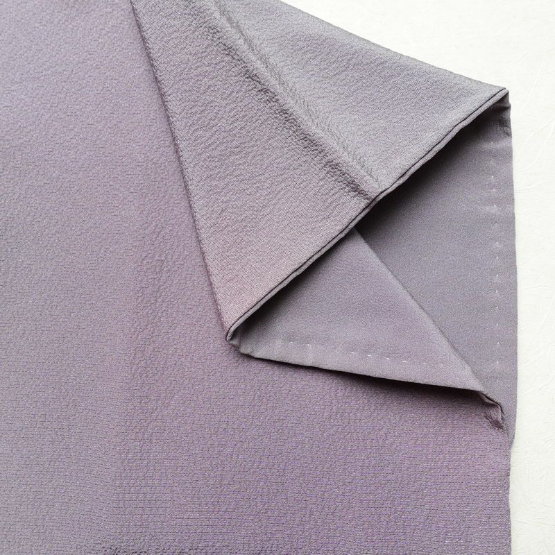 小紋 良品 斉藤三才 落款入り 縮緬 正絹 その他の柄 袷仕立て 身丈166cm 裄丈67cm 着物 紫・藤色_画像16