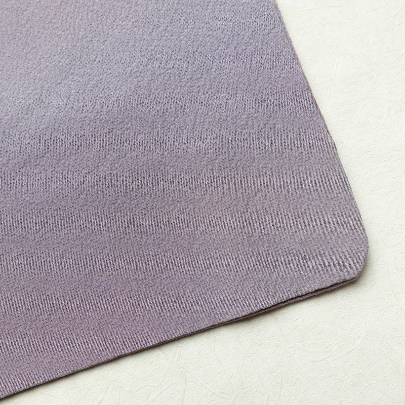 小紋 良品 斉藤三才 落款入り 縮緬 正絹 その他の柄 袷仕立て 身丈166cm 裄丈67cm 着物 紫・藤色_画像17