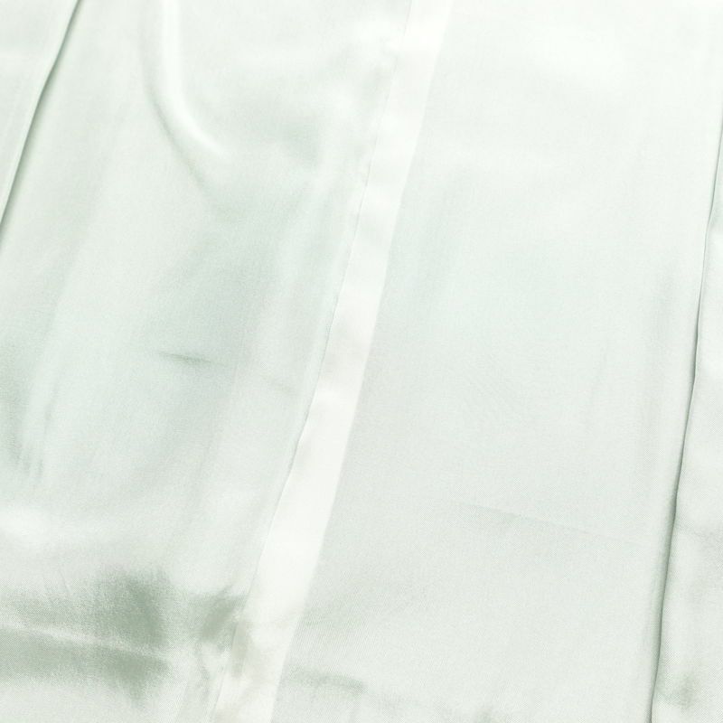 訪問着 良品 しつけ糸付き 綸子 正絹 花柄 袷仕立て 身丈163.5cm 裄丈68cm フォーマル 着物 緑・うぐいす色_画像17