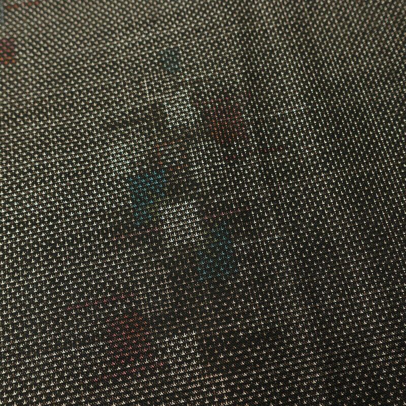 大島紬 古代染色純泥染 良品 証紙あり 正絹 幾何学柄・抽象柄 袷仕立て 身丈162cm 裄丈63cm 一部しつけ糸付き 着物 茶_画像8