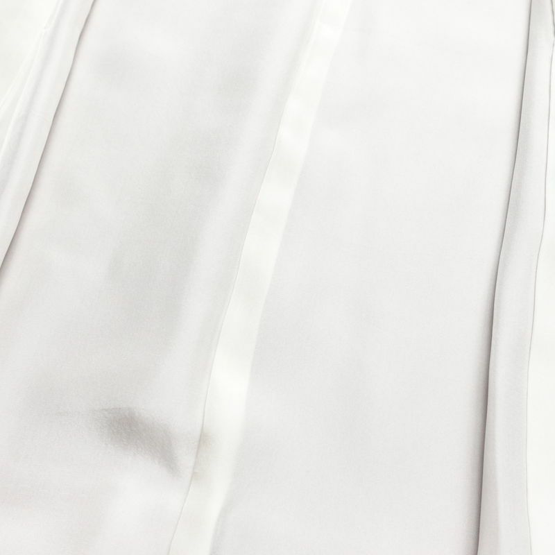 付け下げ 良品 縮緬 正絹 木の葉・植物柄 袷仕立て 身丈160cm 裄丈63.5cm 箔 共八掛 フォーマル 着物 紫・藤色_画像19