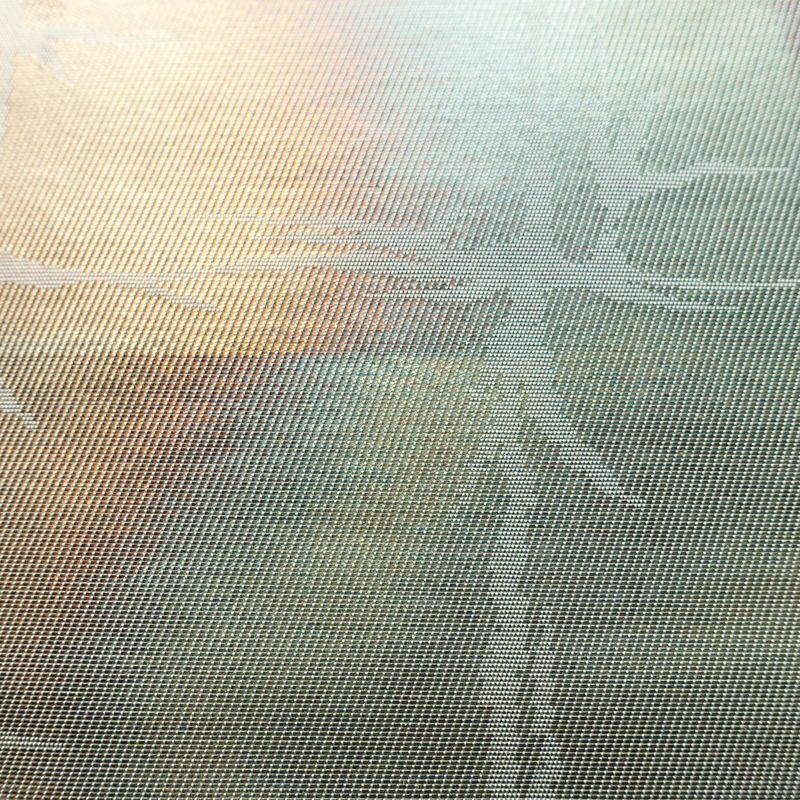 名古屋帯 六通柄 正絹 チェック・格子柄 通し仕立て 箔 帯 多色使い_画像4