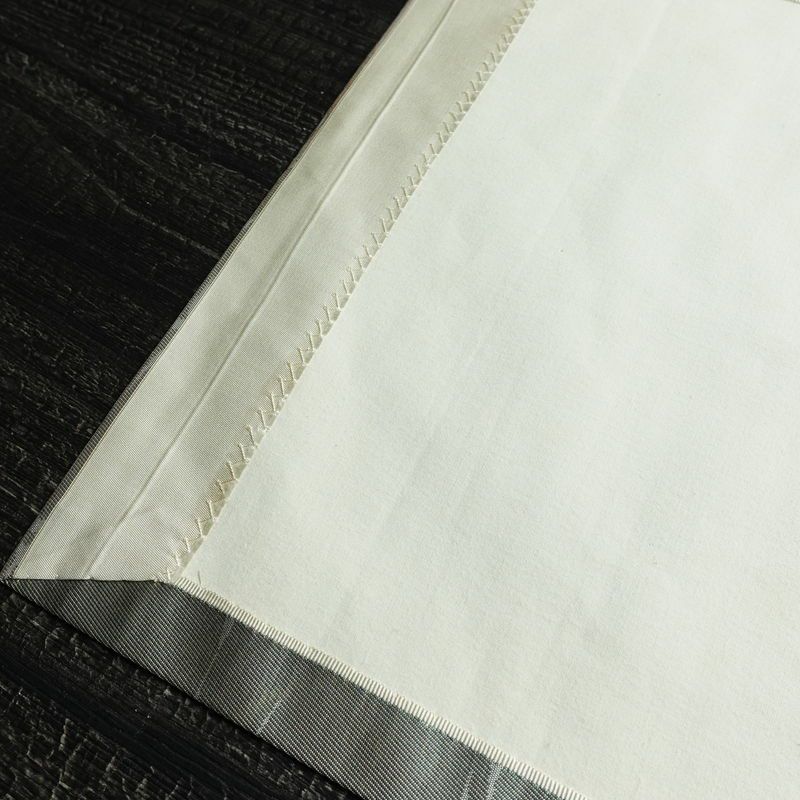 名古屋帯 六通柄 正絹 チェック・格子柄 通し仕立て 箔 帯 多色使い_画像10