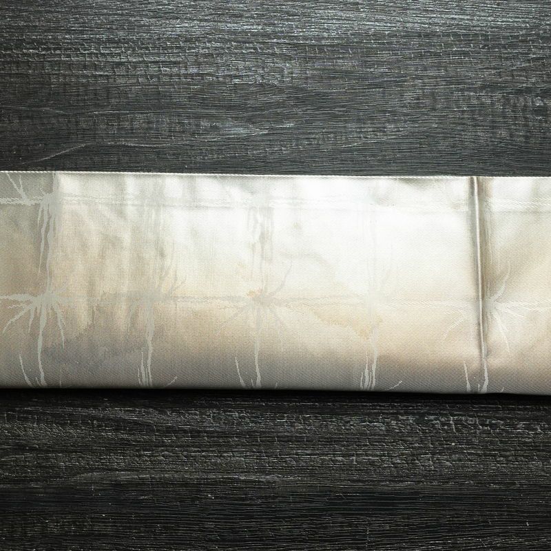 名古屋帯 六通柄 正絹 チェック・格子柄 通し仕立て 箔 帯 多色使い_画像14