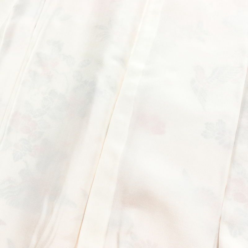 訪問着 しつけ糸付き 縮緬 正絹 花柄 袷仕立て 身丈165cm 裄丈68cm フォーマル 着物 ピンク_画像18