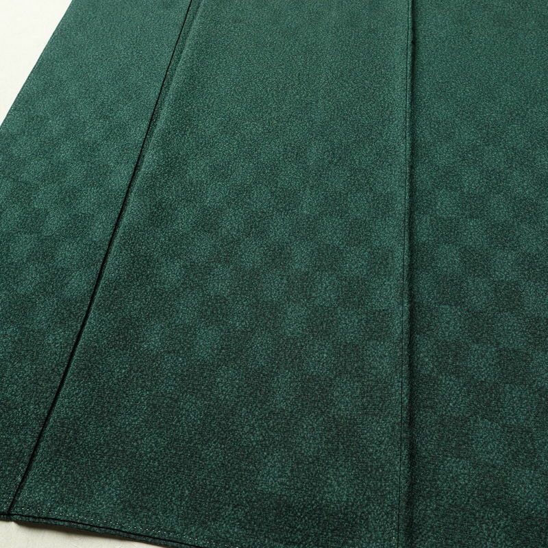 色無地 良品 一つ紋付き 正絹 チェック・格子柄 袷仕立て 身丈155cm 裄丈64cm フォーマル 着物 緑・うぐいす色_画像4