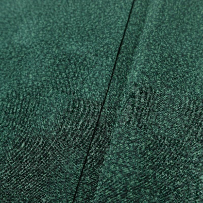 色無地 良品 一つ紋付き 正絹 チェック・格子柄 袷仕立て 身丈155cm 裄丈64cm フォーマル 着物 緑・うぐいす色_画像9