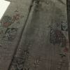大島紬 古代染色純泥染 美品 証紙あり しつけ糸付き 正絹 木の葉・植物柄 袷仕立て 身丈166.5cm 裄丈66cm 着物 茶_画像5