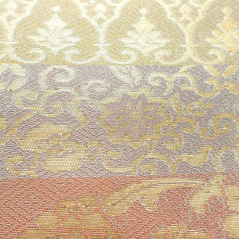 名古屋帯 太鼓柄 正絹 縞柄・線柄 名古屋仕立て 箔 帯 多色使い_画像4