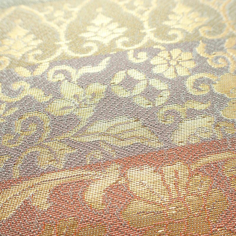 名古屋帯 太鼓柄 正絹 縞柄・線柄 名古屋仕立て 箔 帯 多色使い_画像6