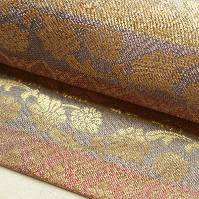 名古屋帯 太鼓柄 正絹 縞柄・線柄 名古屋仕立て 箔 帯 多色使い_画像7