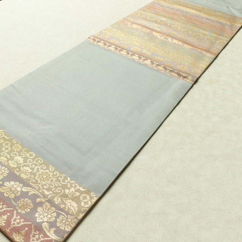 名古屋帯 太鼓柄 正絹 縞柄・線柄 名古屋仕立て 箔 帯 多色使い_画像8