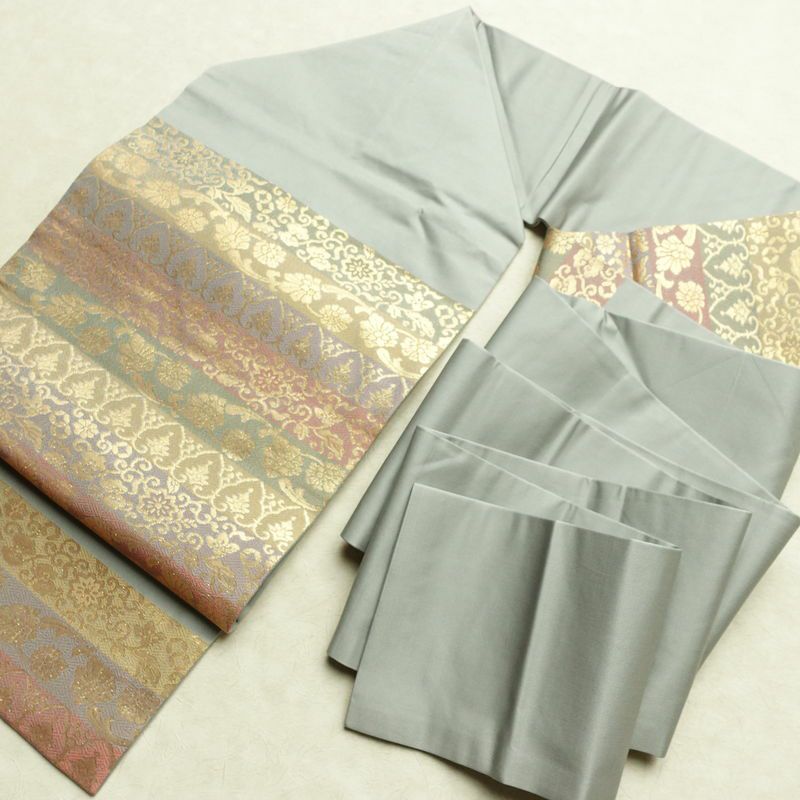 名古屋帯 太鼓柄 正絹 縞柄・線柄 名古屋仕立て 箔 帯 多色使い_画像16