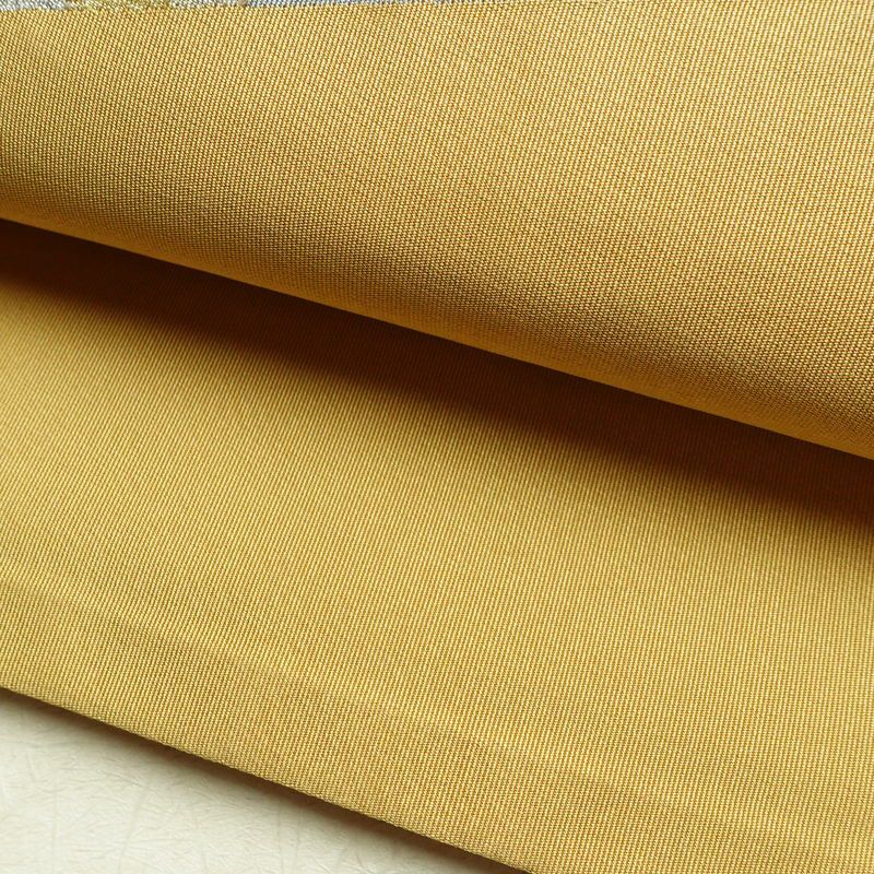 名古屋帯 太鼓柄 正絹 幾何学柄・抽象柄 通し仕立て 箔 金糸 銀糸 帯 黄・黄土色_画像7