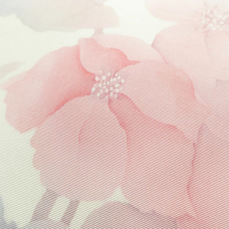 名古屋帯 太鼓柄 正絹 花柄 名古屋仕立て 帯 白_画像3