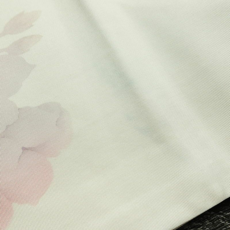 名古屋帯 太鼓柄 正絹 花柄 名古屋仕立て 帯 白_画像10