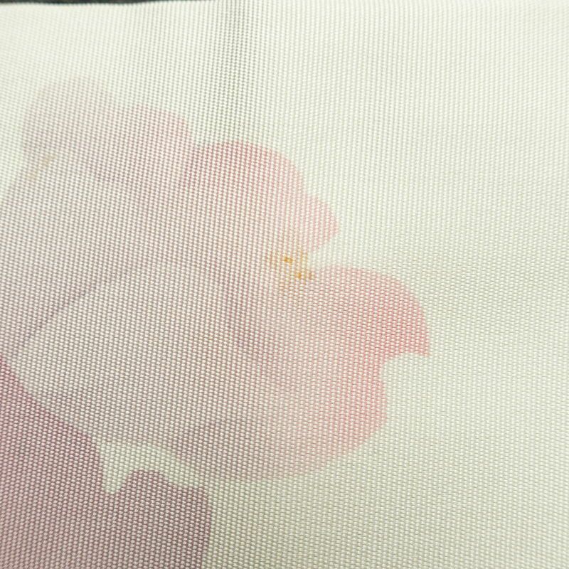 名古屋帯 太鼓柄 正絹 花柄 名古屋仕立て 帯 白_画像17