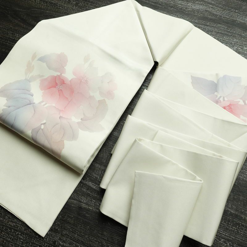名古屋帯 太鼓柄 正絹 花柄 名古屋仕立て 帯 白_画像18
