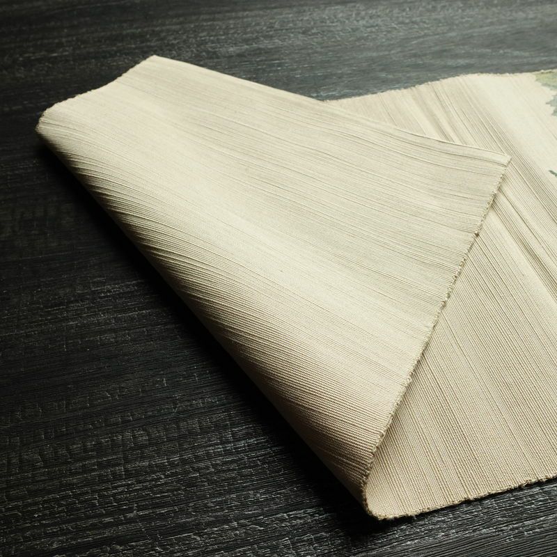 名古屋帯 太鼓柄 正絹 風景柄 松葉仕立て 帯 ベージュ_画像10