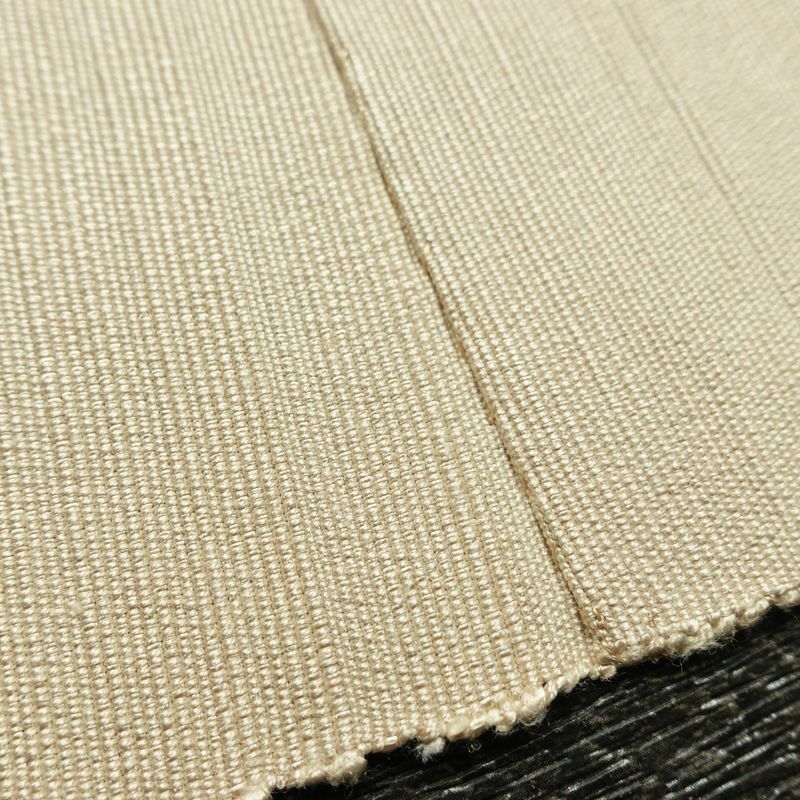 名古屋帯 太鼓柄 正絹 風景柄 松葉仕立て 帯 ベージュ_画像19