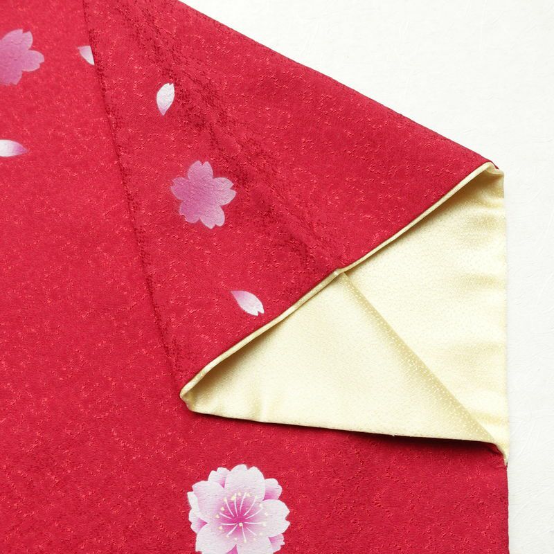 振袖 良品 正絹 花柄 袷仕立て 身丈161cm 裄丈66cm フォーマル 成人式 二十歳 着物 赤・朱_画像15