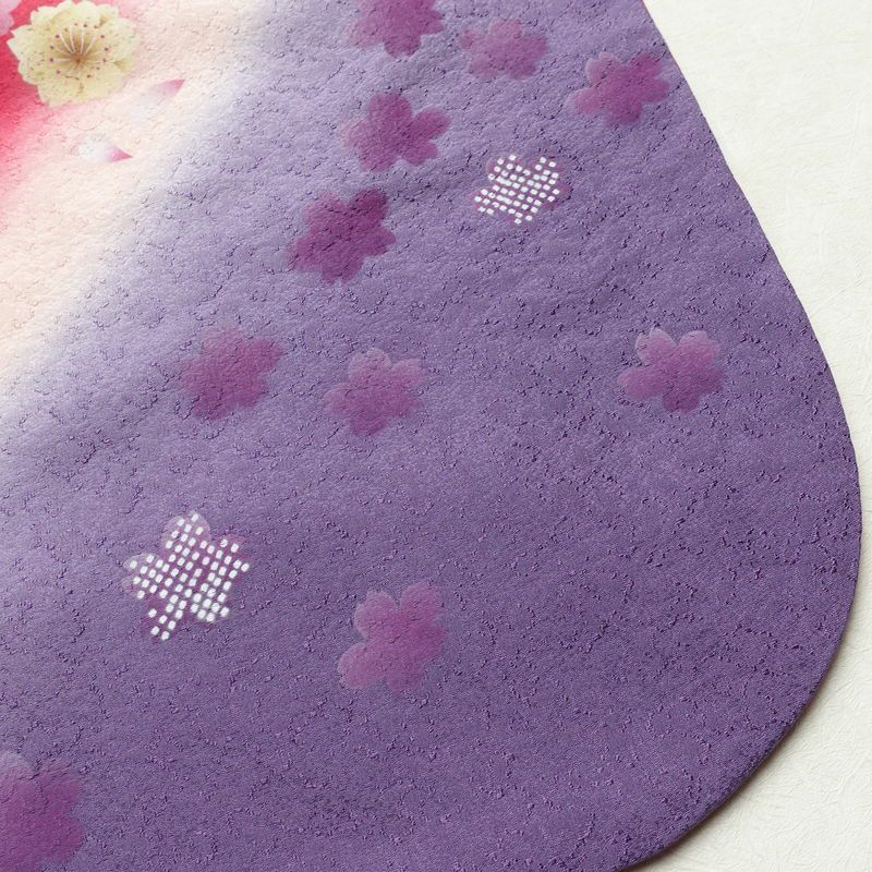 振袖 良品 正絹 花柄 袷仕立て 身丈161cm 裄丈66cm フォーマル 成人式 二十歳 着物 赤・朱_画像16