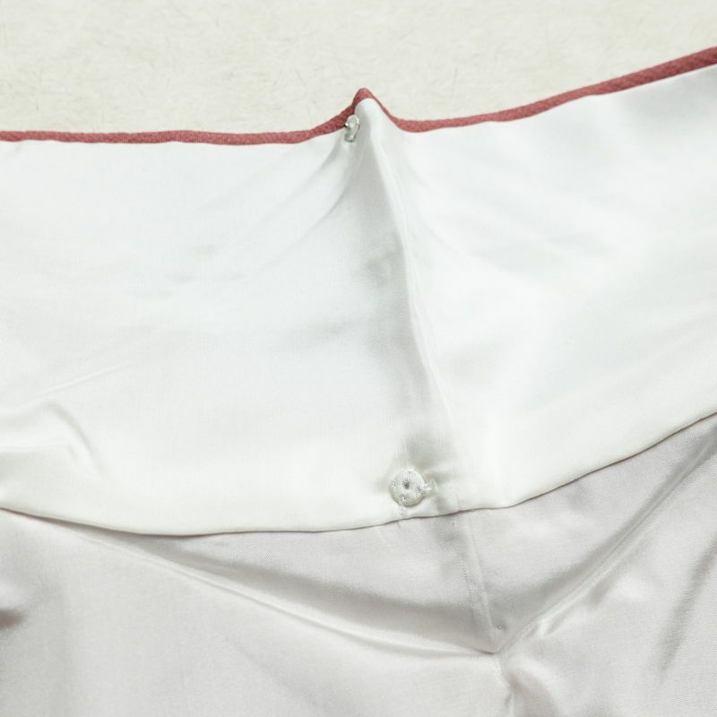 色無地 しつけ糸付き 縮緬 一つ紋付き 正絹 無地 袷仕立て 身丈153cm 裄丈60cm フォーマル 着物 ピンク_画像19